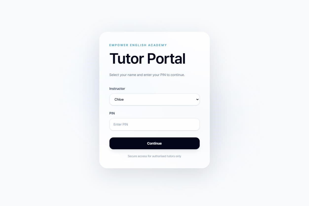 Student / tutor portal